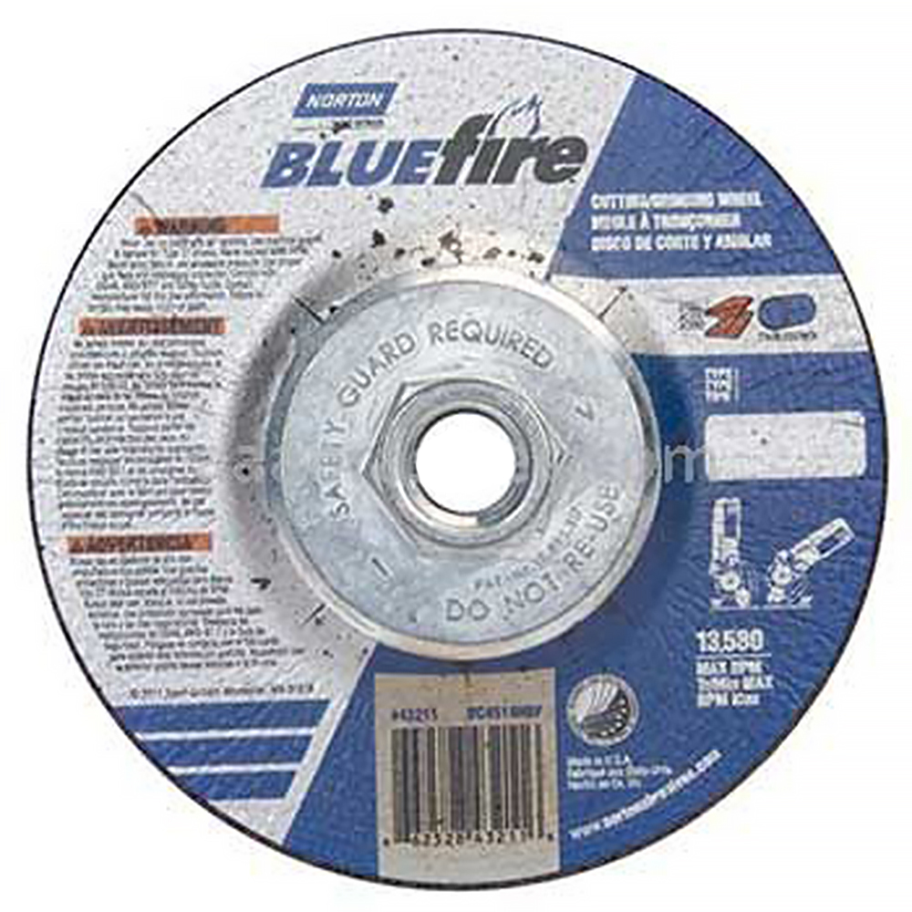 Norton Bluefire 4-1/2-Inch Depressed Center Wheel from GME Supply